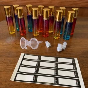 Set of 12 Essential Oil Roller Bottles